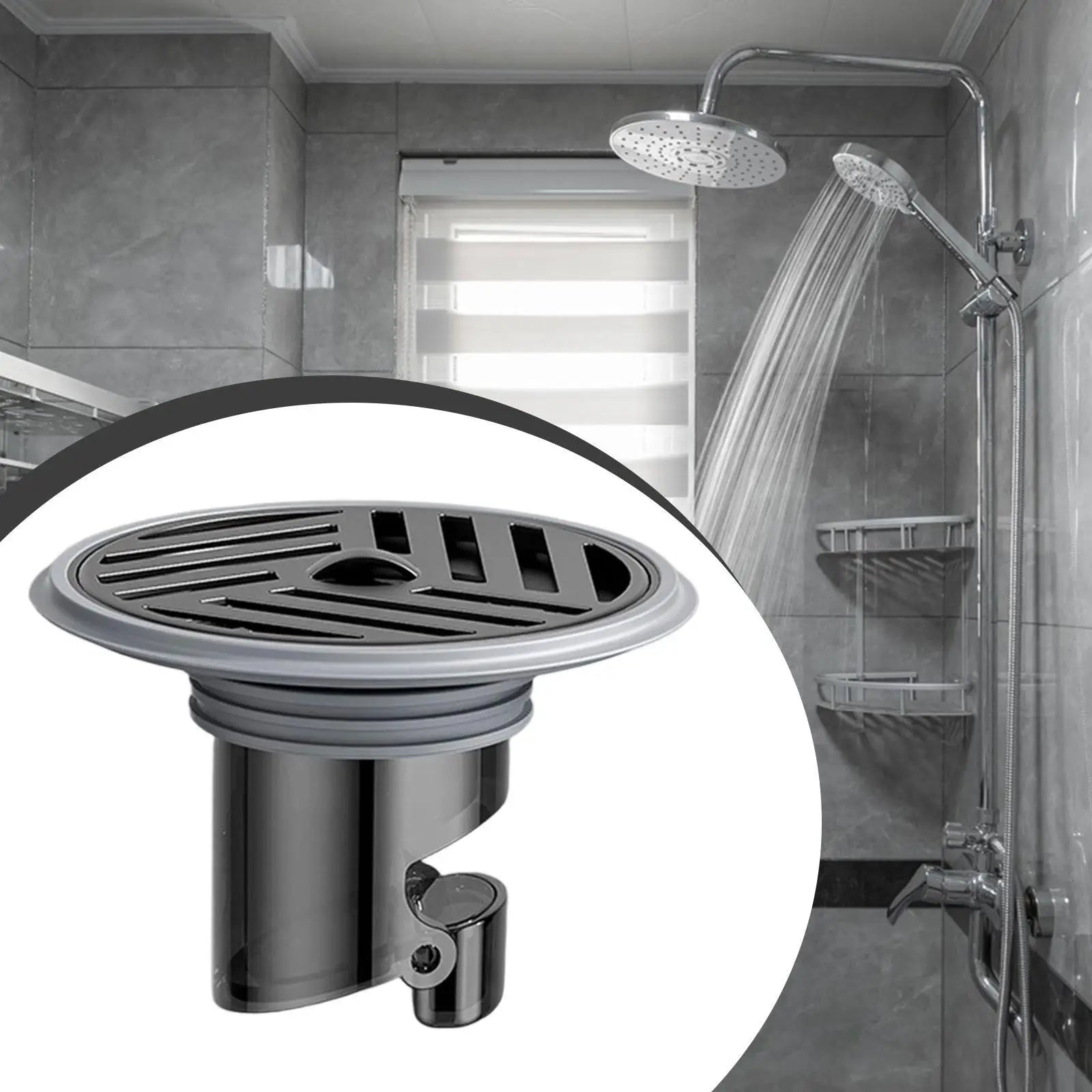 SmartDrain Kompakter Abfluss – Edelstahl & Silikon Rückflussschutz für Bad, Dusche & Küche
