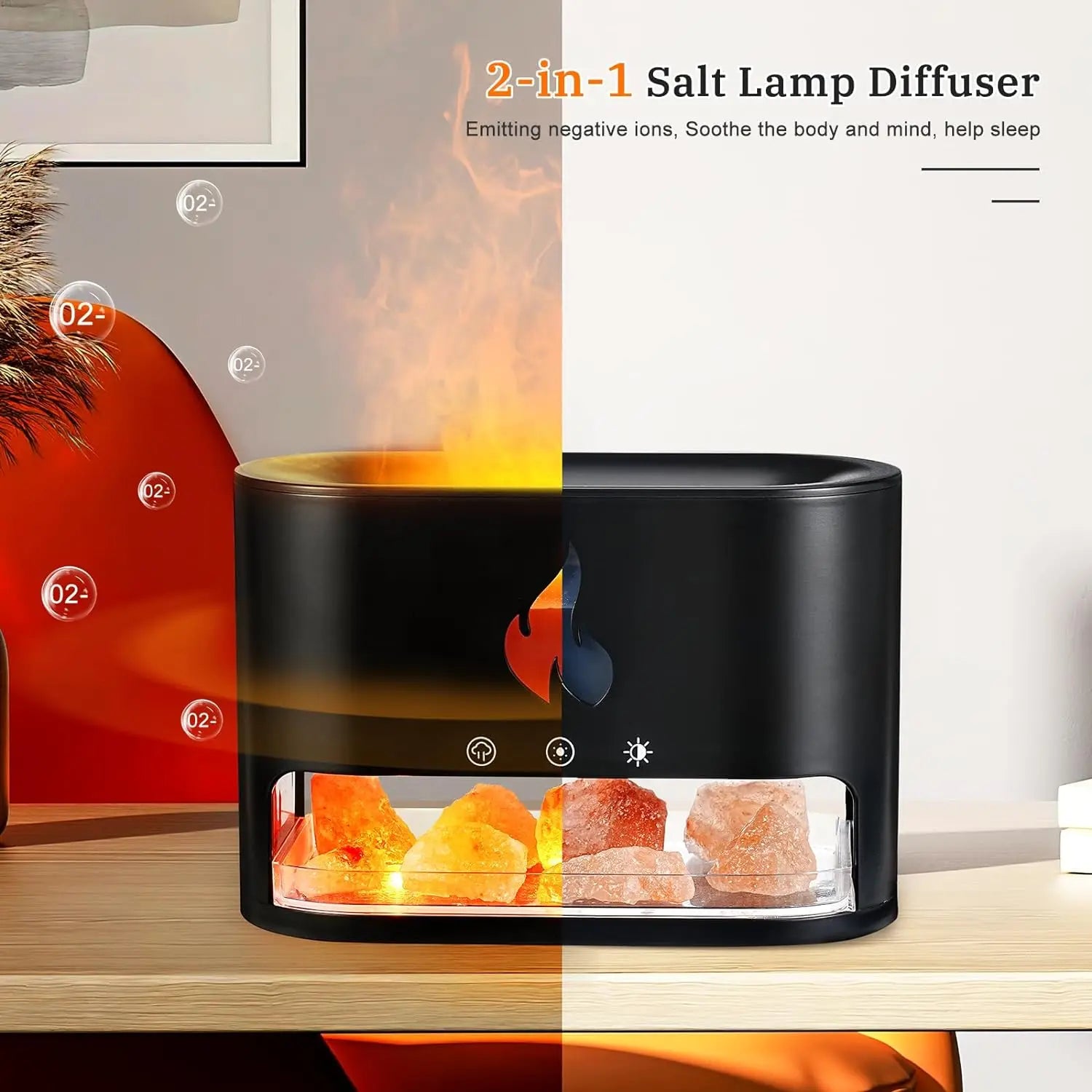 Steamer with crystal salt stone heating