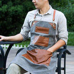 Leather Apron ArtisanPro | Handmade | Adjustable Straps | Ideal for Grilling, Cooking & Crafting
