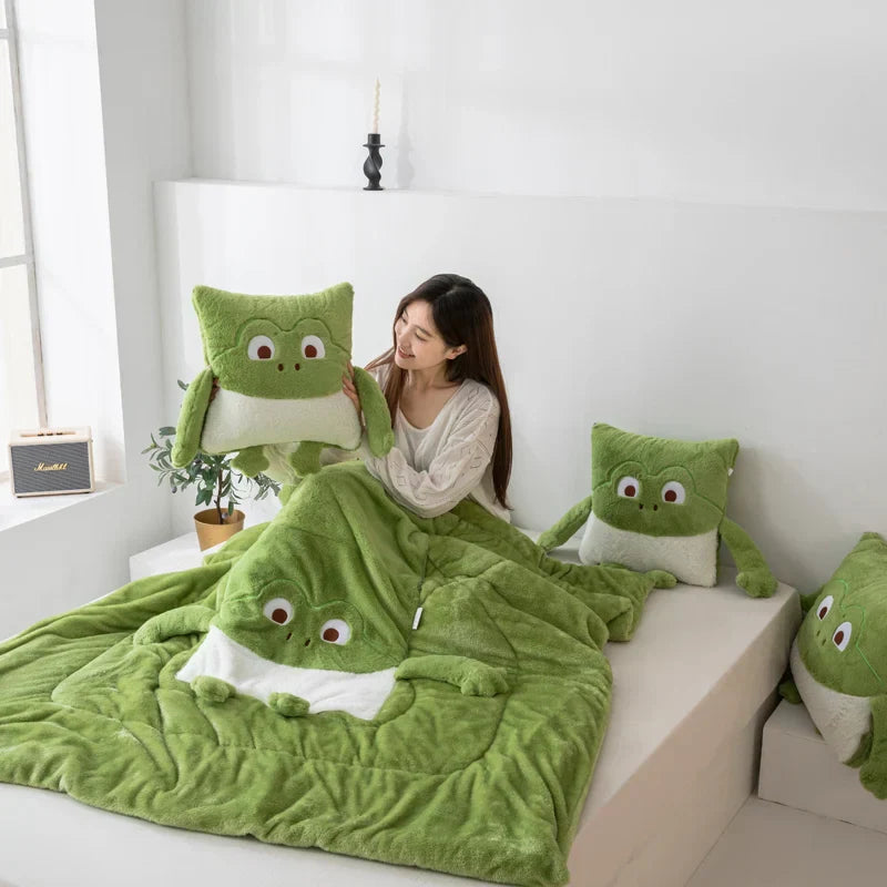 Cozy Mini Monster Pillow with Duvet