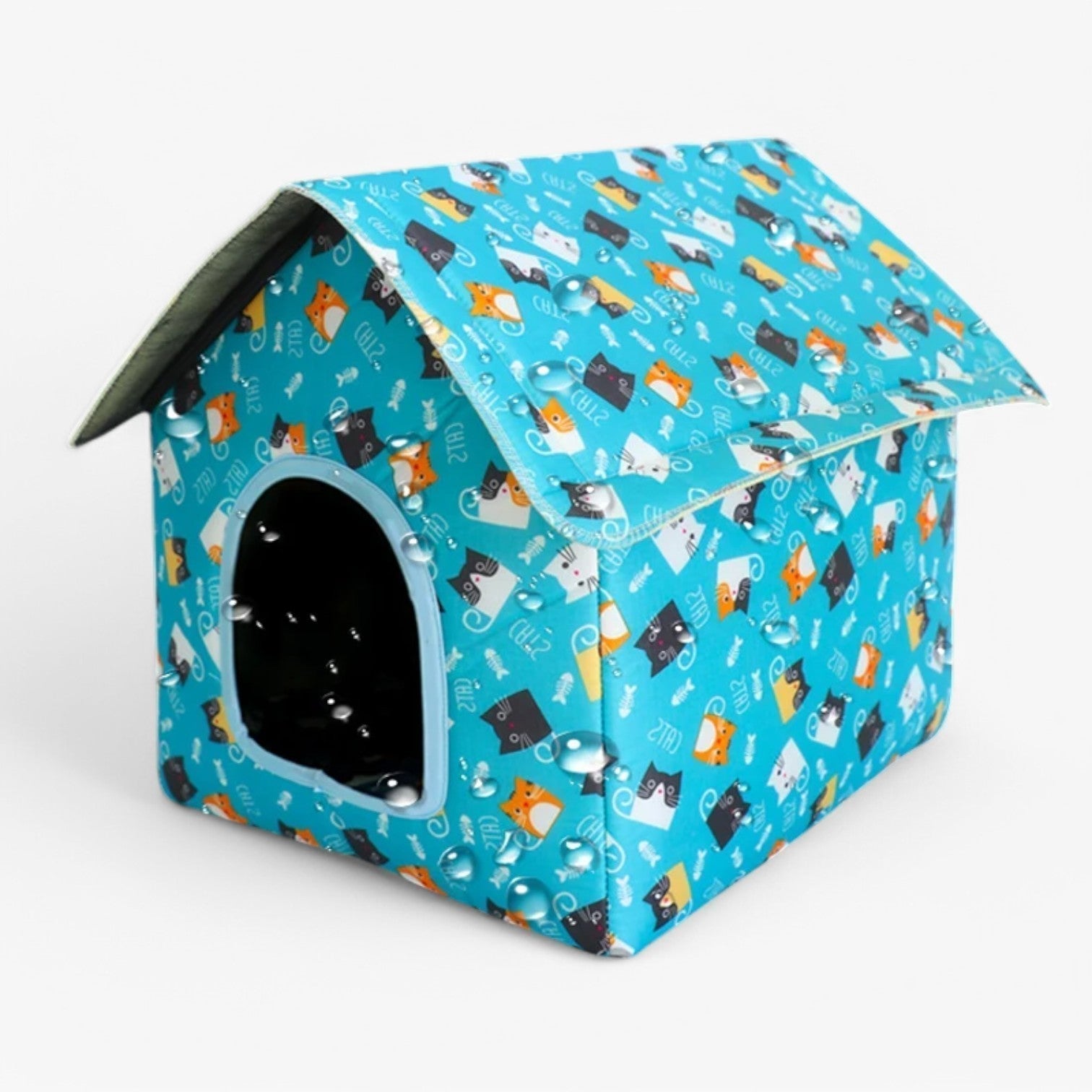 Weatherproof Pet House "CozyNest" for Cats and Small Dogs