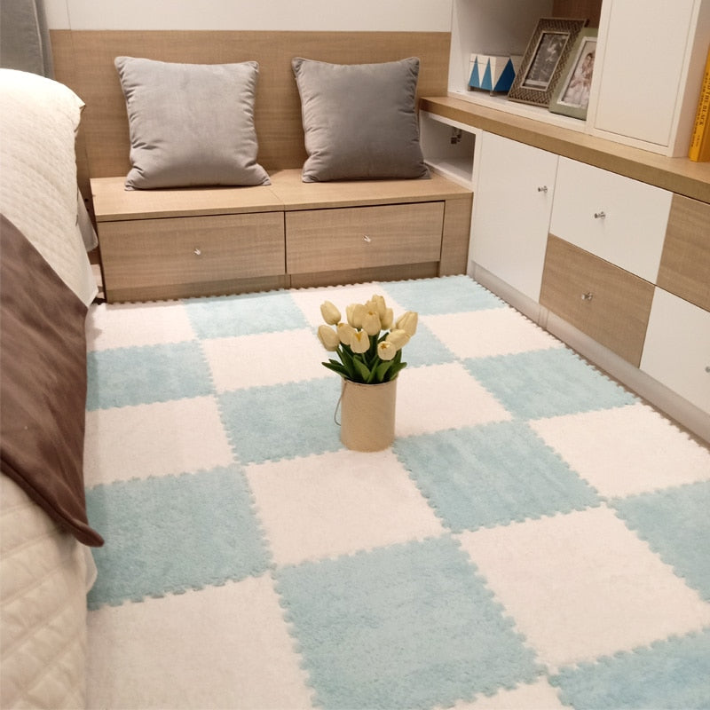 DIY Winter Plüsch Puzzlematte