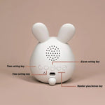 Children's Alarm Clock with LED Night Light and Playful Bunny Design