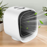 Leiser USB-Tischventilator mit Nebelfunktion und Nachtlicht – 3 Geschwindigkeiten für Zuhause und Büro