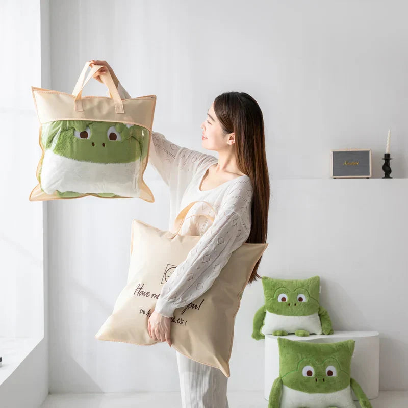 Cozy Mini Monster Pillow with Duvet