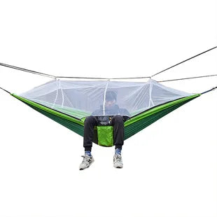 Outdoor Hammock with Mosquito Net and Quick Release – 200 kg Load Capacity