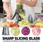 Practical hand grater with 3 interchangeable inserts