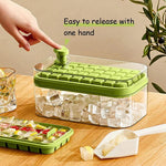 Practical silicone ice cube tray with 32 compartments