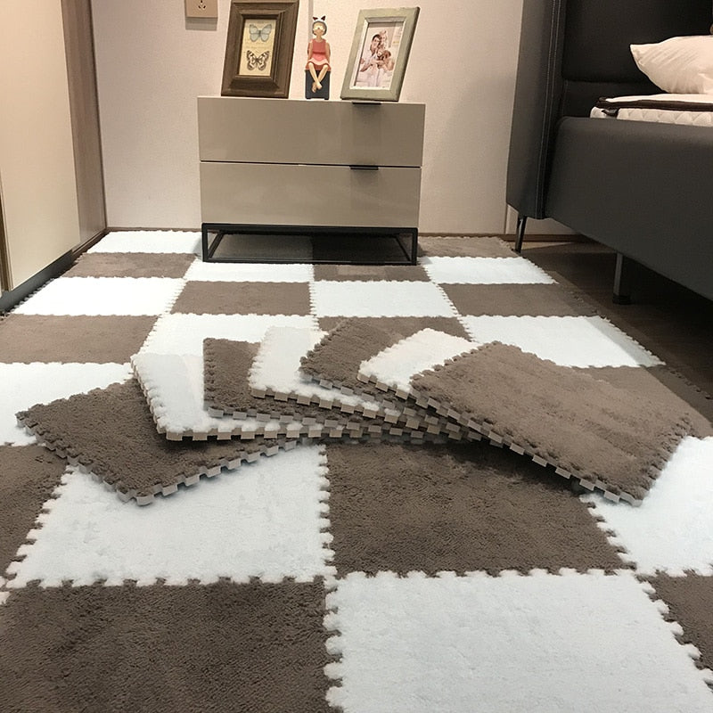DIY Winter Plüsch Puzzlematte