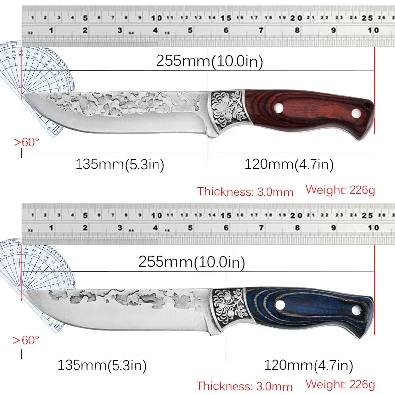 Kitchen Professional | Robust Stainless Steel Chef's Knife – Versatile Helper for Meat, Fruit, BBQ, and Filleting