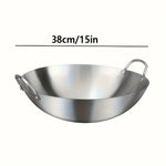 Edelstahl-Wok mit Doppelgriffen – Premium Kochgeschirr