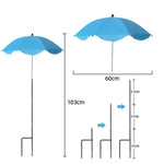 PflanzenSchutzschirm | Einstellbare UV-Abdeckung mit Erdspieß | Wetterfeste Schattenlösung | Ø 60 cm