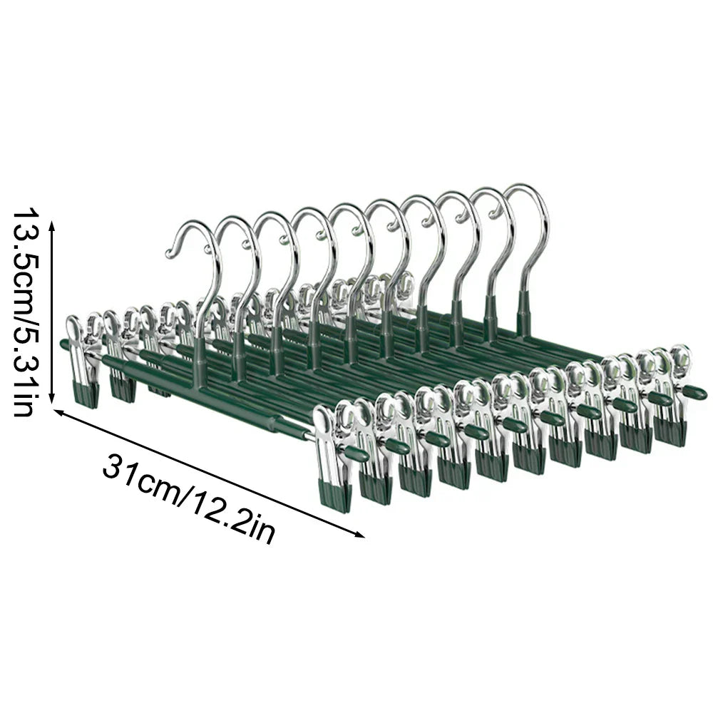 Stylischer Edelstahl Kleiderbügel mit flexiblen Clips