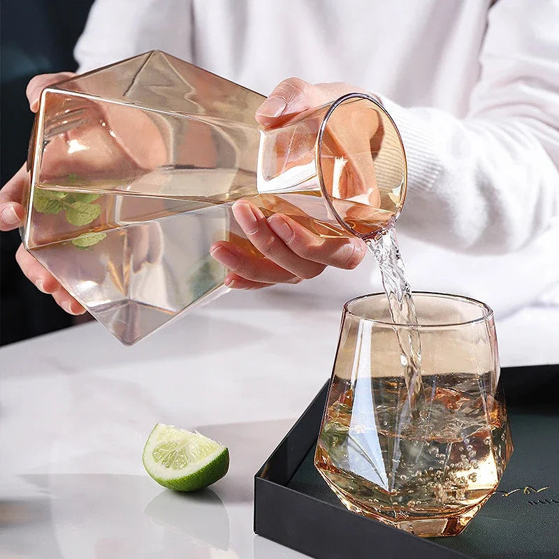 5-teiliges Set Gläser aus Kristall