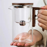 Elegant Glass Teapot with Wooden Handle – Tea Enjoyment at the Highest Level
