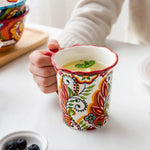 Becher mit Bohemian Blumenmuster