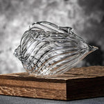 2-teiliges Set aus Glas mit Muschelschale