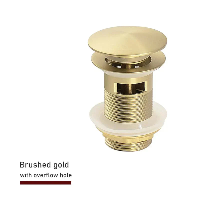 Elegant Brass Push-Down Waste Solution – 11 Colors Available