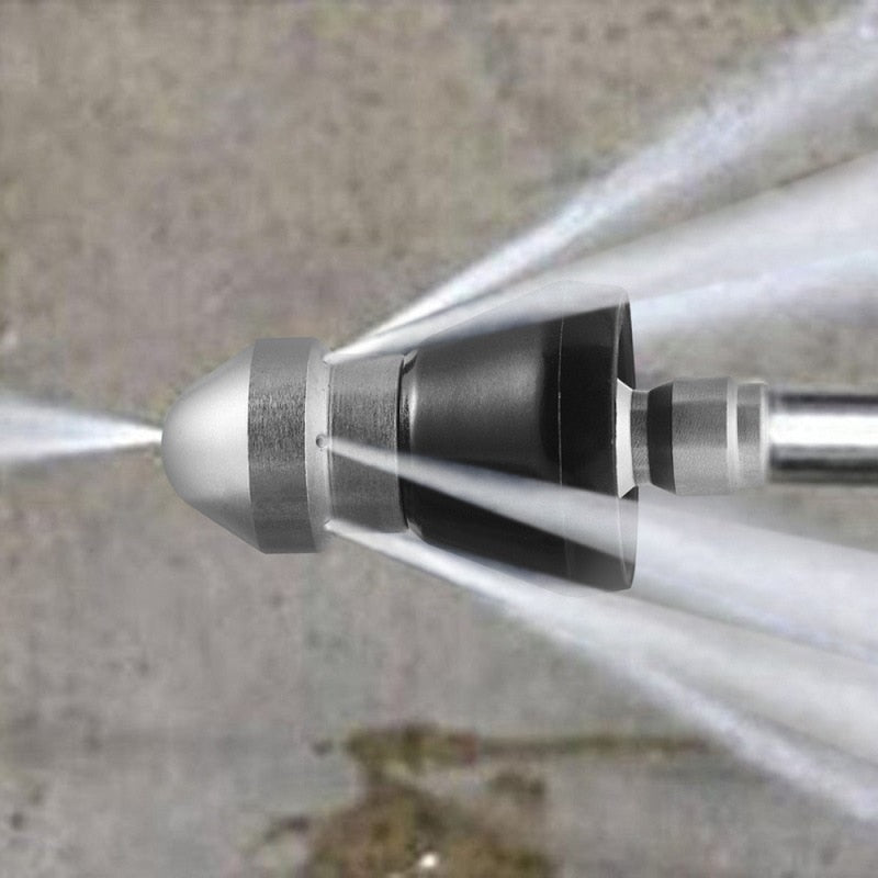 High-Pressure Pipe Cleaning Nozzle – Stainless Steel Sprayer for Efficient Pipe Unblocking