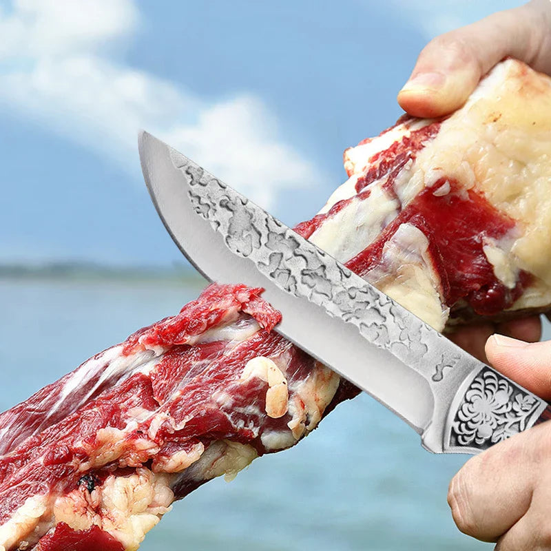 Kitchen Professional | Robust Stainless Steel Chef's Knife – Versatile Helper for Meat, Fruit, BBQ, and Filleting