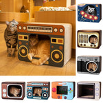 DIY Katzenkratzbrett im Vintage-Stil als Schlafplatz