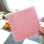 DIY Winter Plüsch Puzzlematte
