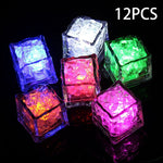 Colorful LED ice cubes with water activation