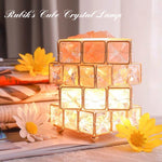 Geometrische Kristall-Ambiente-Lampe mit schimmerndem Licht