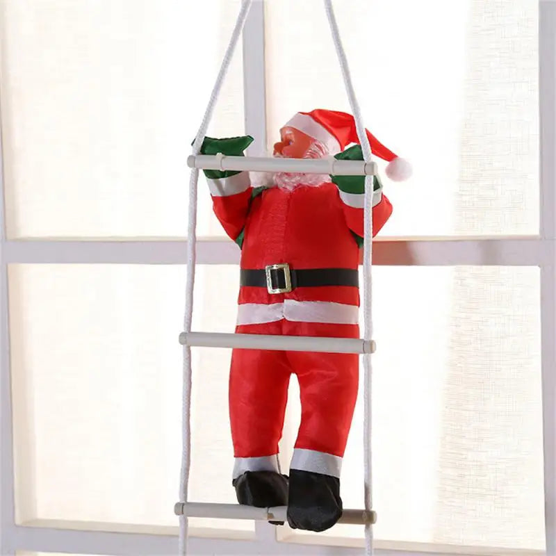 Hanging Christmas Decoration - Climbing Santa Claus Figure for Window