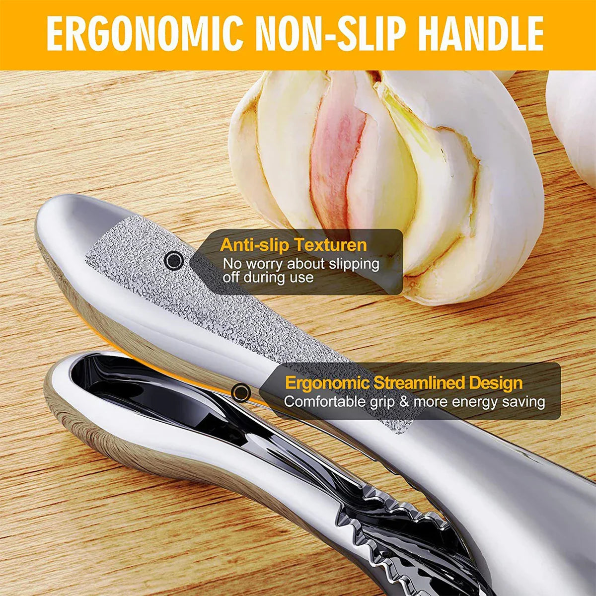KnoblauchProfi DuoPress | Ergonomische Knoblauchpresse aus Edelstahl