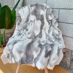 Elegante Naturfellmatte aus Kaninchenfell | 100x50 cm