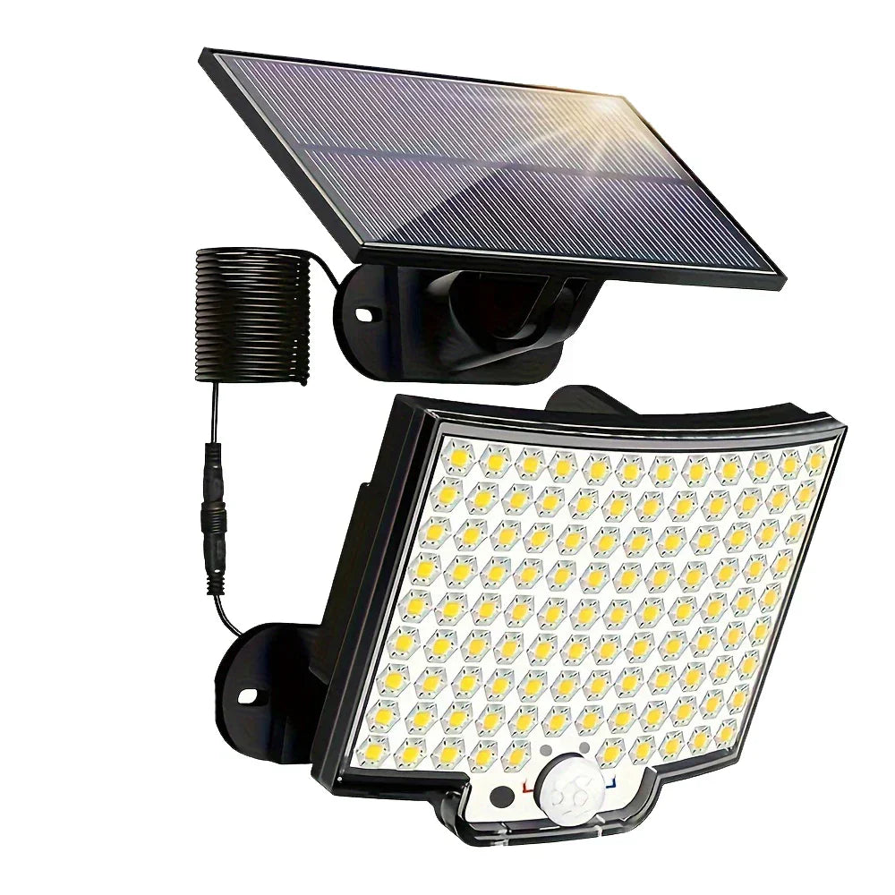 Solarbetriebene Wandleuchte mit Bewegungsmelder – 106/144/280 LEDs
