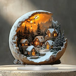Wunderschöne Acryl Weihnachtsfiguren im Boho-Stil 23x20 cm