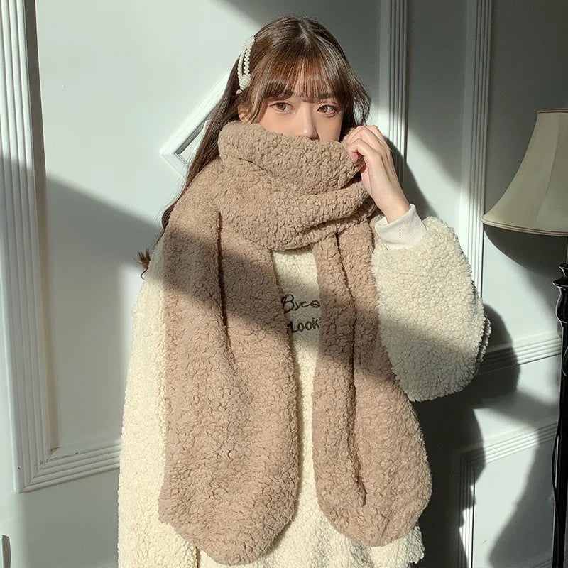 Elegant and warm women's wrap scarf for winter