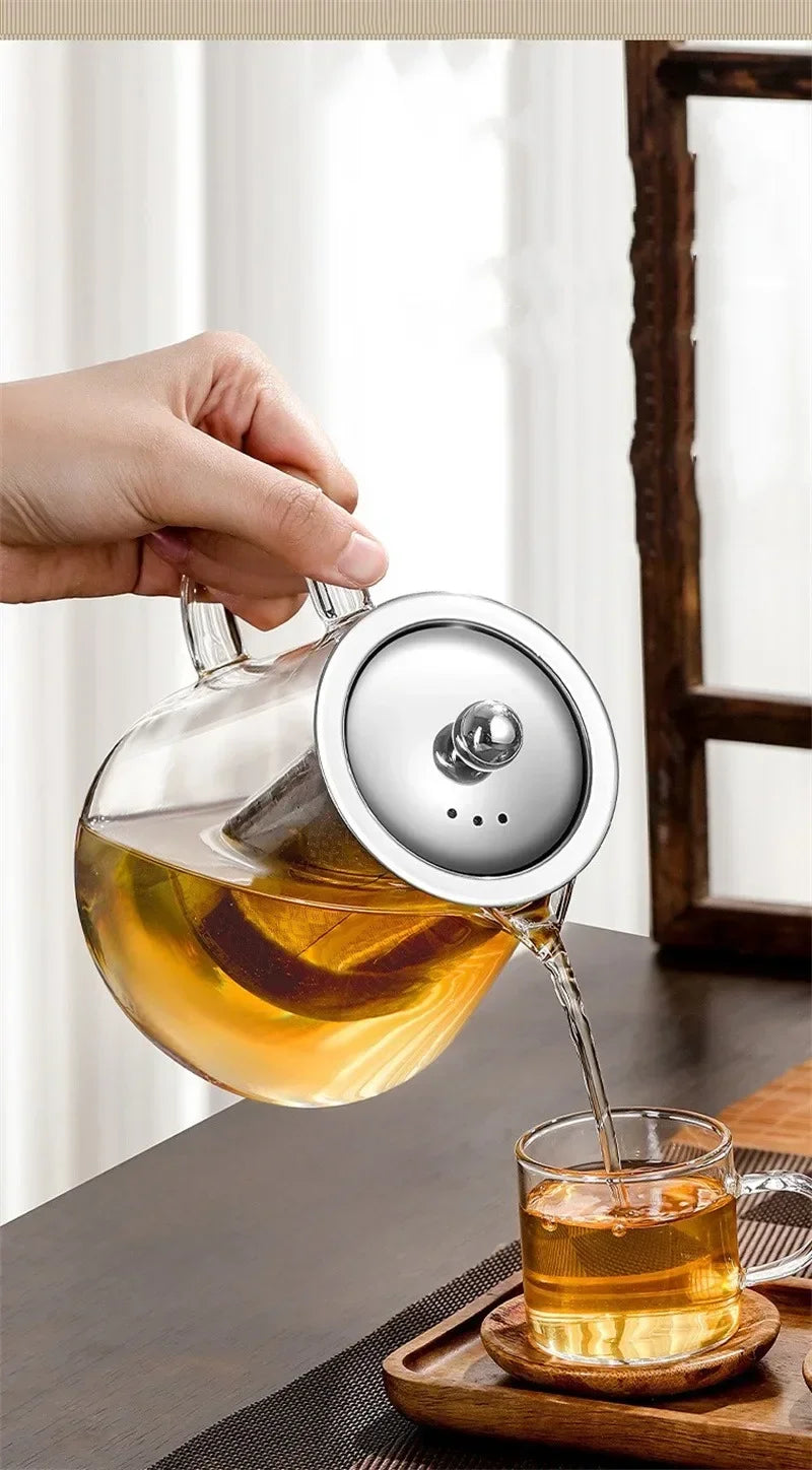 Elegant Borosilicate Glass Teapot – Ideal for Tea Lovers