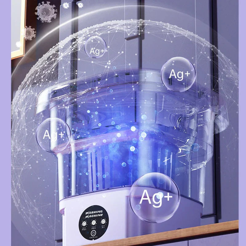 Tragbare Mini Waschmaschine 8L – Zusammenklappbar