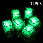 Colorful LED ice cubes with water activation