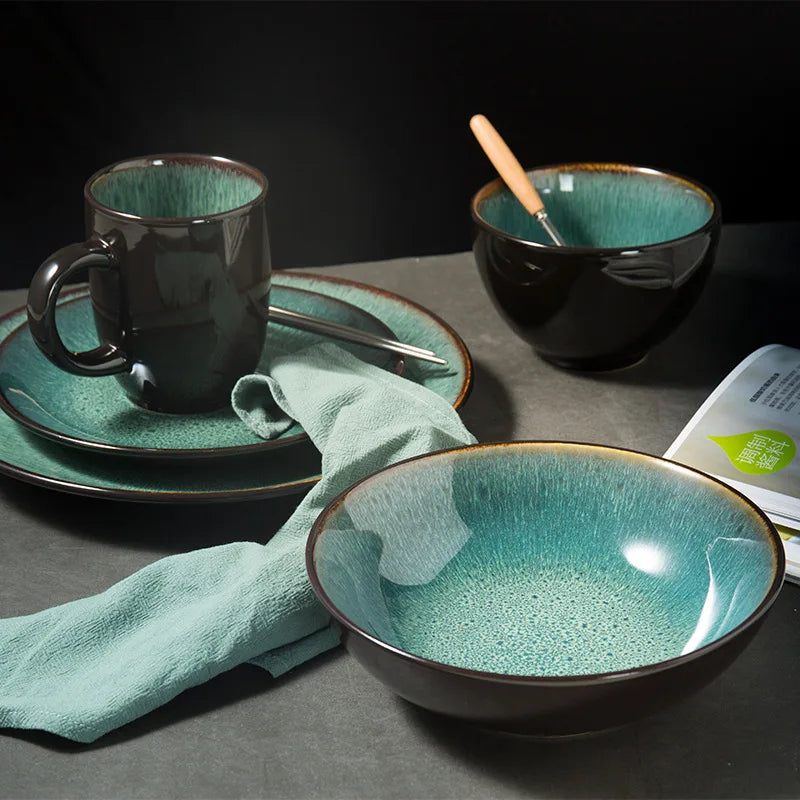 5-piece Dinnerware Set with Coimbra Luster