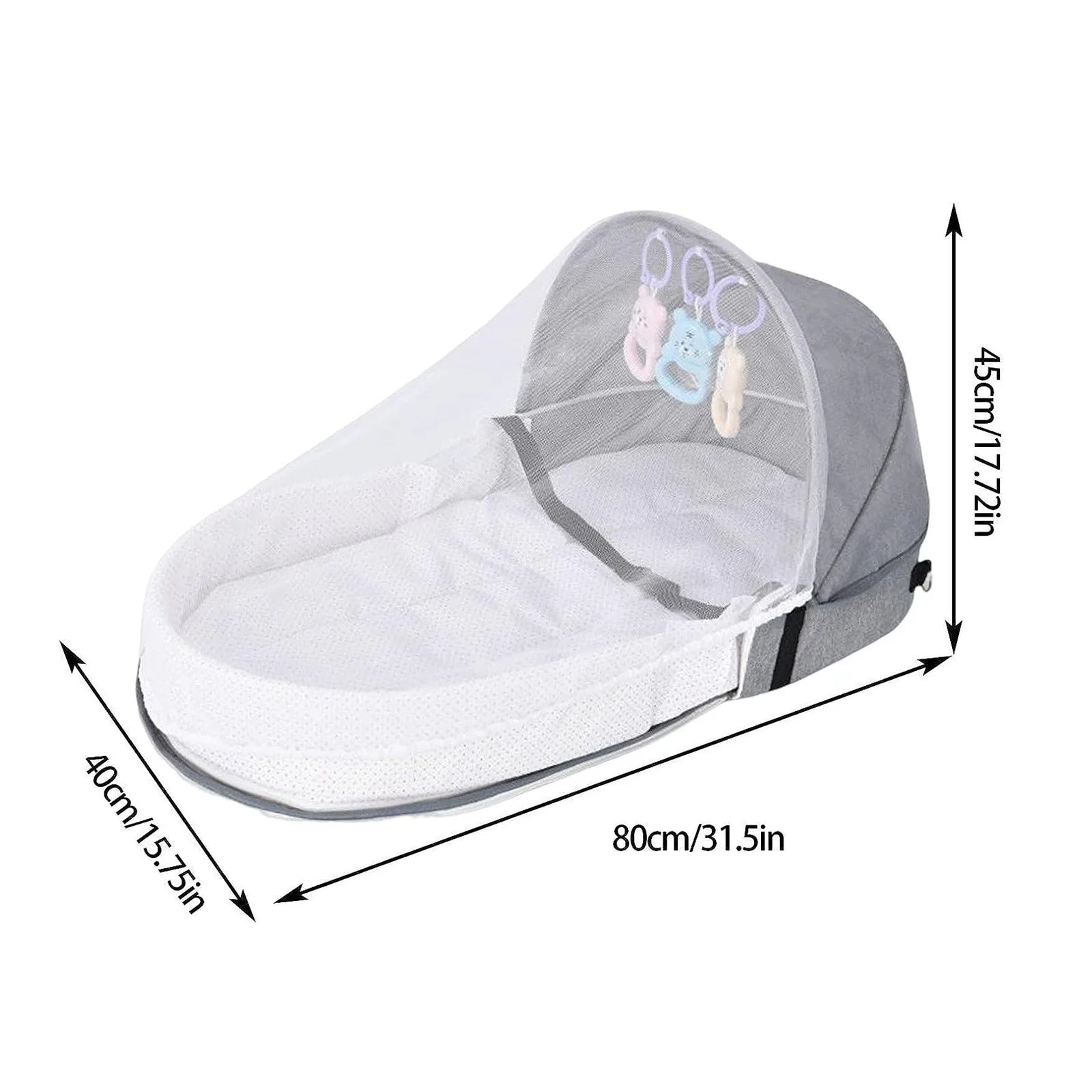 Portable Baby Crib with Mosquito Net – Lightweight and Perfect for Travel