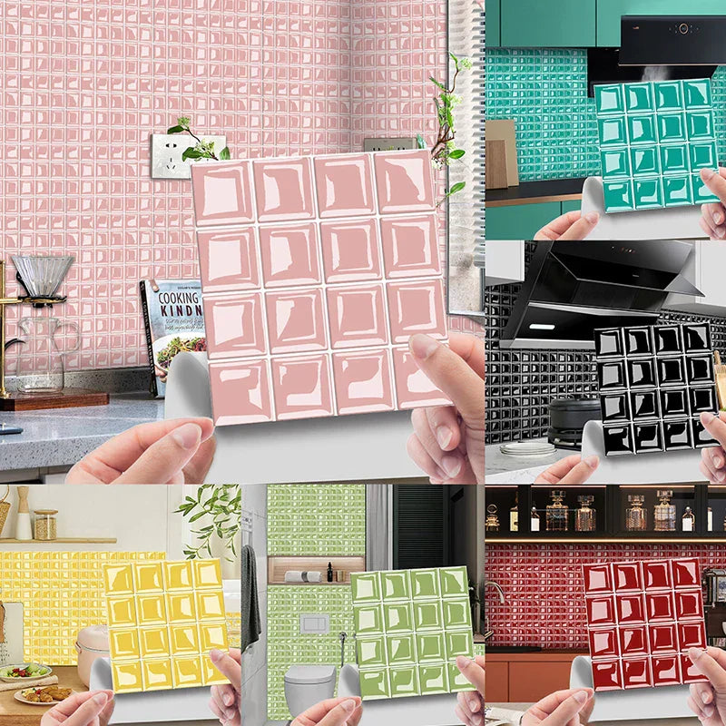 VivaMosaik 3D Wall Tile Stickers – 10 Pieces for Stylish Spaces