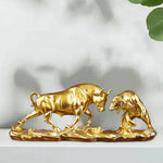 Stylish Animal Sculpture: Bull and Bear in Battle
