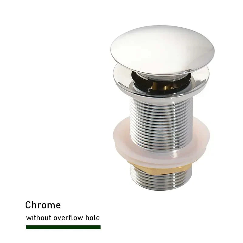 Elegant Brass Push-Down Waste Solution – 11 Colors Available
