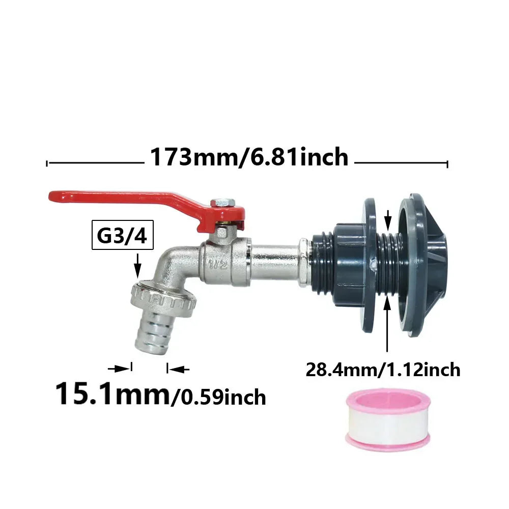 Wasseranschlussadapter für Regentonnen | 16 mm Anschluss