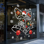 Christmas Window Clings for Winter – Reusable PVC Decoration with Bell Motif