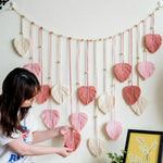 Makramee Wandbehang aus Blattdesign