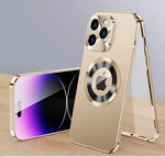 360° Rundumschutz Hülle aus Metall für iPhone 15/14/13 mit Magnetverschluss