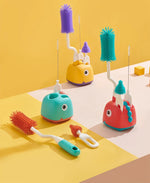 Baby Bottle Cleaning Set – 5 Pieces with Holder and Brushes