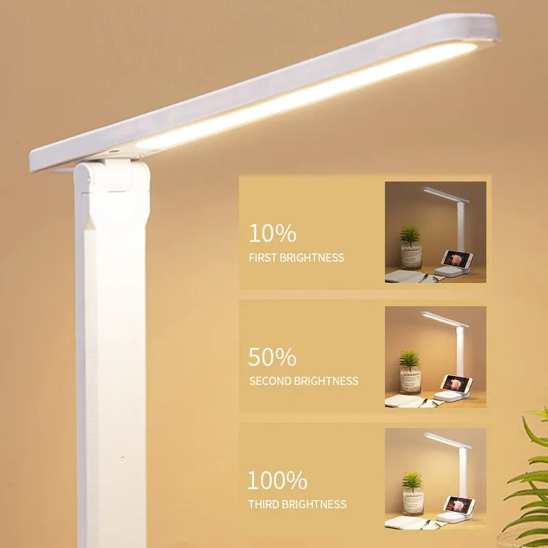 Faltbare LED-Tischlampe mit Touchsteuerung und Akku