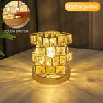 Geometrische Kristall-Ambiente-Lampe mit schimmerndem Licht