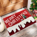 Festliche Fußmatte für Weihnachten | Lebkuchen & Santa Design | Rutschfest & Waschbar